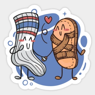 Funny Socks and Sandals, the Perfect Match Sticker